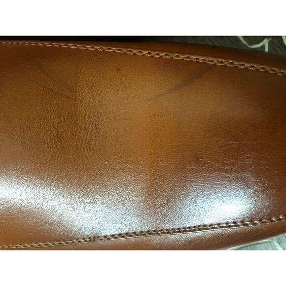 Men's Bruno Marc Square Toe Brown Leather Dress Shoes- Size 13 - Picture 6 of 8